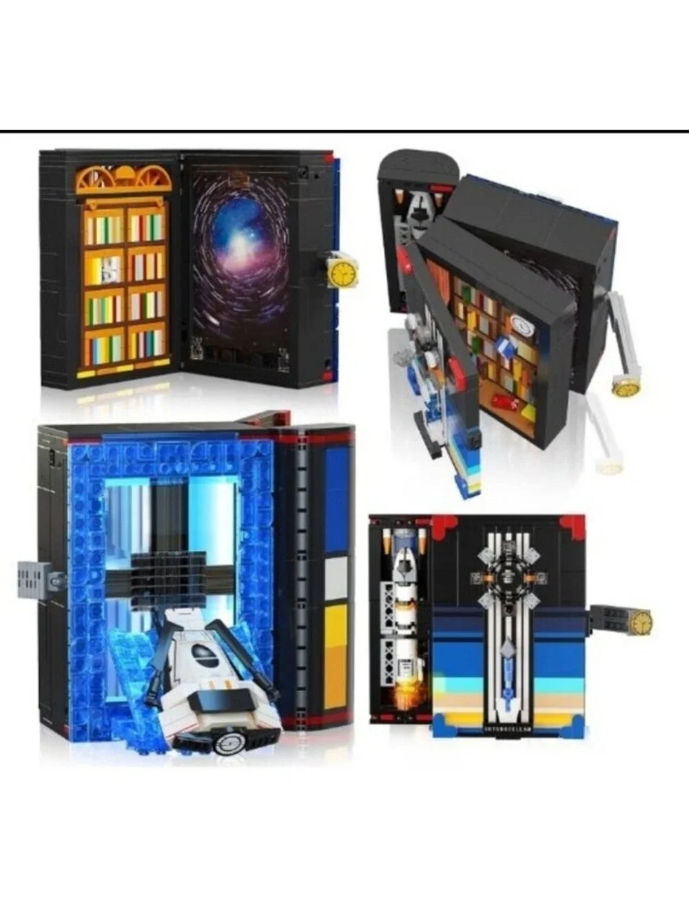 Magic Space Book Nook Building Blocks Set With LED Light 945 Pcs NEW